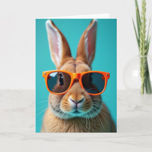 Cool Bunny In Glasses Karte