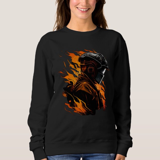 Cool burning Welder with Mask Sweatshirt (Vorderseite)