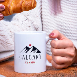 Cool Calgary Canada Mountains Maple Leaf Kaffeetasse