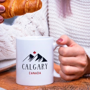 Cool Calgary Canada Mountains Maple Leaf Kaffeetasse