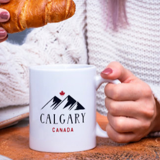 Cool Calgary Canada Mountains Maple Leaf Kaffeetasse