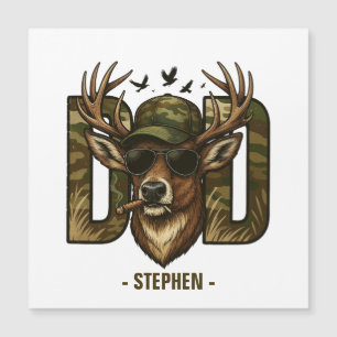 Cool Camouflage Vater - Hirsch mit Sonnenbrille Magnetkarte