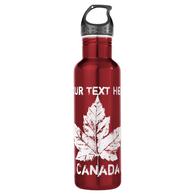 Cool Canada Bouteille d'eau Souvenir rétro en feui (Devant)