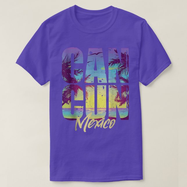 Cool Cancun Art Meico Urlaub SommerMänner Frauen K T-Shirt (Design vorne)
