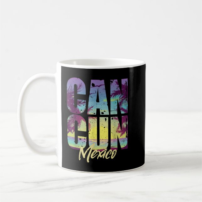 Cool Cancun Art Men Women Mexico Vacation Souvenir Kaffeetasse (Links)
