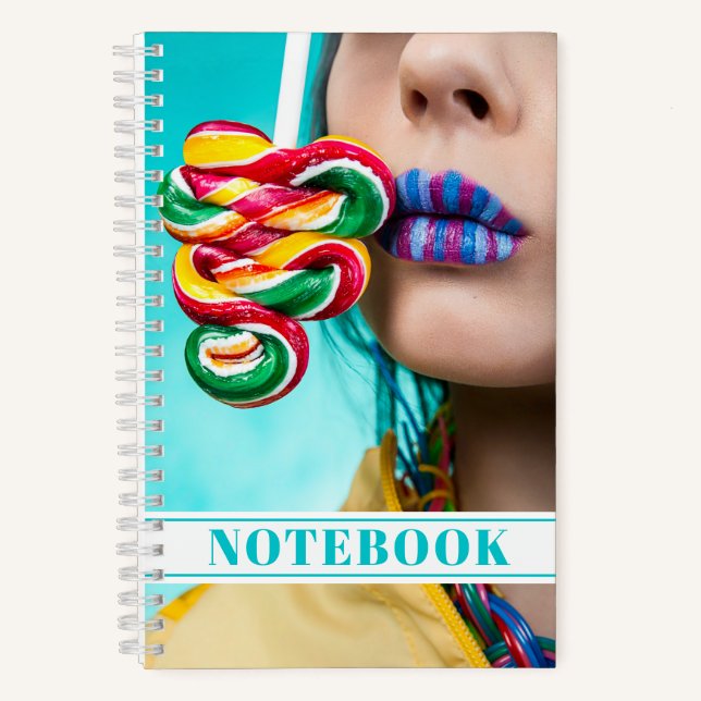 Cool Candy Lollipop Hübsch Notizbuch (Vorderseite)