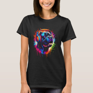 Cool Cane Corso Dog Kopfhörer Musik Weihnachten T-Shirt