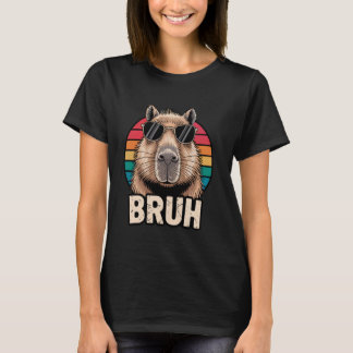 Cool Capybara Bruh für Jungen Mädchen Männer Fraue T-Shirt