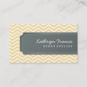 cool carte de visite rayure chevron gris pâle