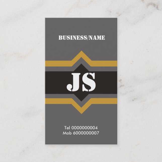 Cool Cartes de visite Monogrammes (Devant)