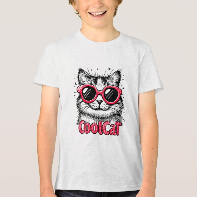 Cool Cat 1 Tri-Blend Shirt (Vorderseite)