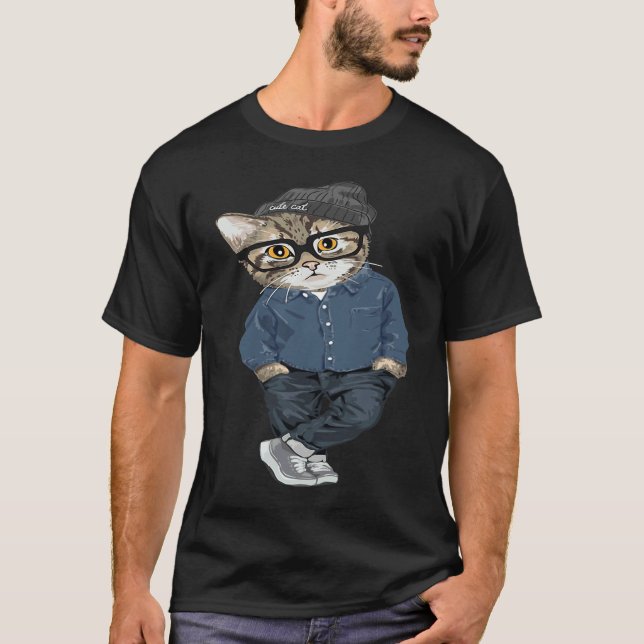 Cool Cat And  Cat T-Shirt (Vorderseite)