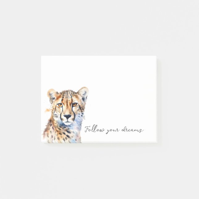 Cool Cat Cheetah Post-it Klebezettel (Vorderseite)