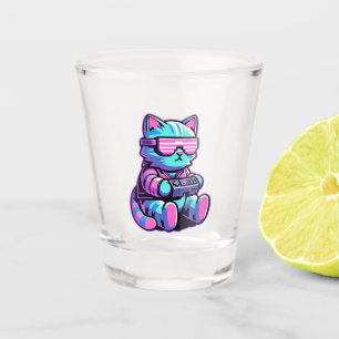Cool Cat Gamer Schnapsglas