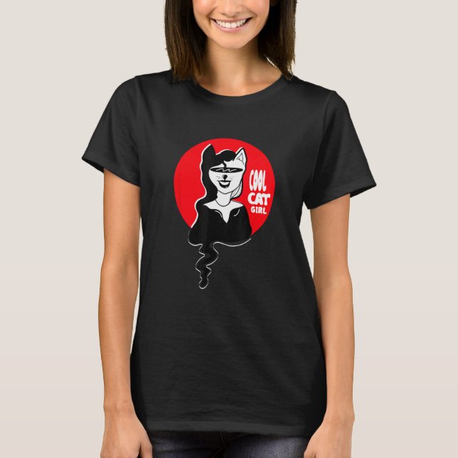 Cool Cat Girl   Cat T-Shirt (Vorderseite)