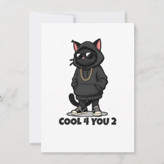 Cool Cat Hoodie – Funny Streetwear Cat Design "Coo Mitteilungskarte