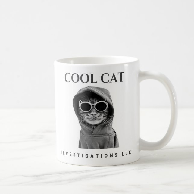 Cool Cat Investigations LLC mug (noir/blanc) (Droite)