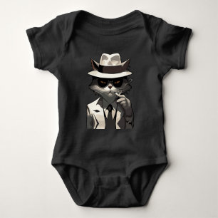 Cool Cat Noir: Eleganter und geheimnisvoller Kater Baby Strampler