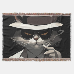 Cool Cat Noir: Eleganter und geheimnisvoller Kater Decke