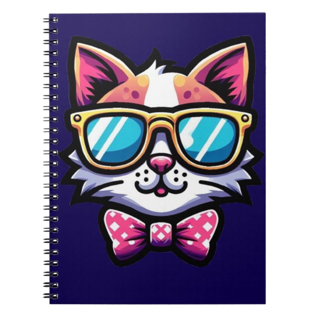 Cool Cat Notebook – Fun & Stylish Stationery Notizblock (Vorderseite)