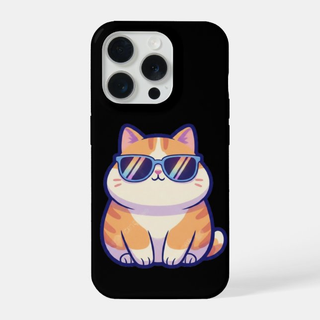 Cool Cat Phone Case – Stylish Protection with Atti iPhone 15 Pro Hülle (Rückseite)