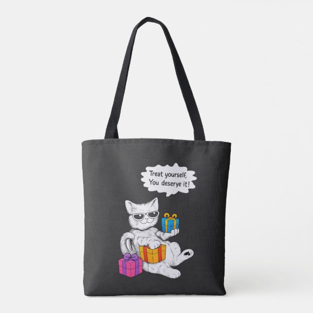Cool Cat Self-Care Vibes Tasche (Rückseite)