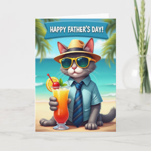 Cool Cat Vatertag Szene Karte