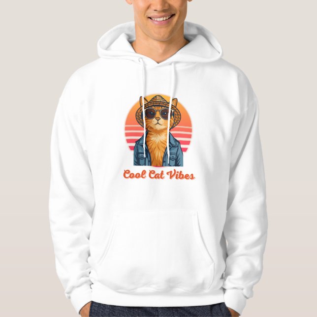 Cool Cat Vibes 🌴 😎 Hoodie (Vorderseite)