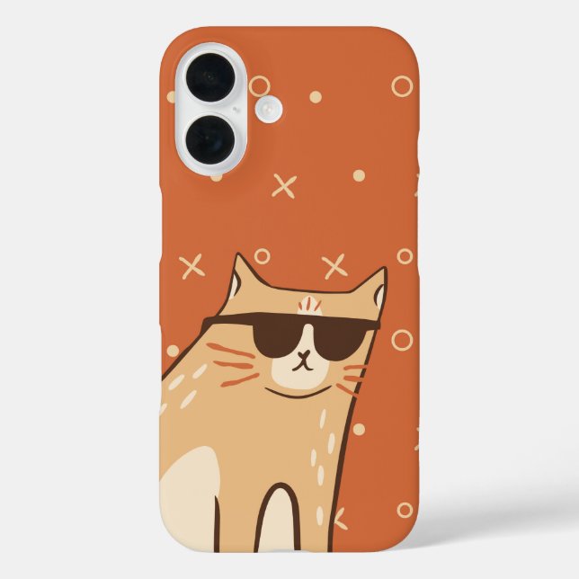 Cool Cat Vibes iPhone 16 Hülle (Rückseite)