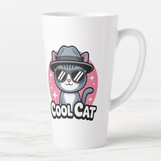 Cool Cat Vibes Milchtasse (Rechts)