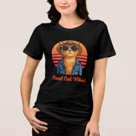Cool Cat Vibes 🌴 😎 Tri-Blend Shirt