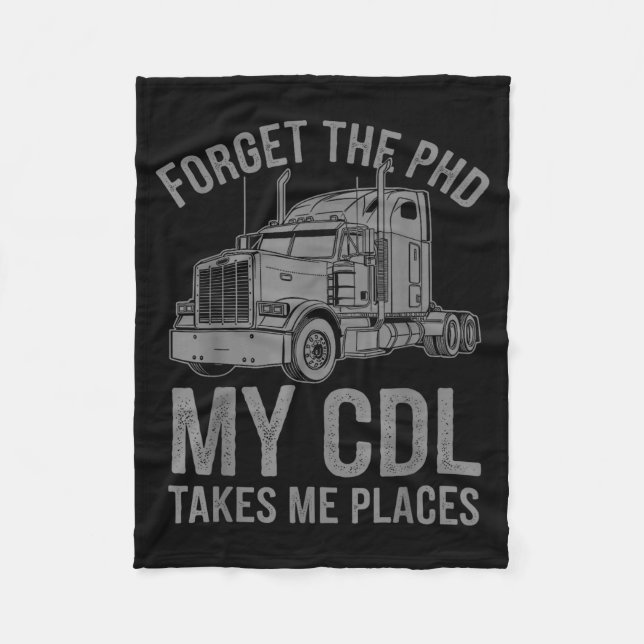 Cool Cdl Trucker Art For Men Women Trucking Cdl Tr Fleecedecke (Vorderseite)