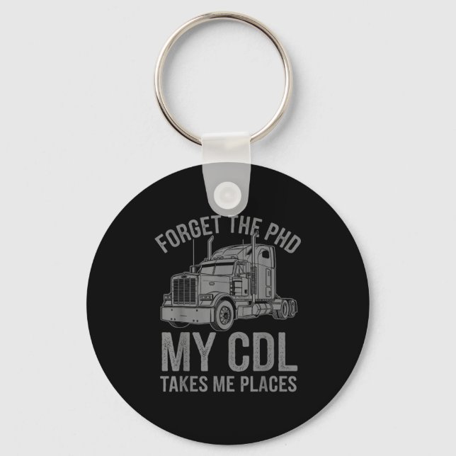 Cool Cdl Trucker Art For Men Women Trucking Cdl Tr Schlüsselanhänger (Vorderseite)