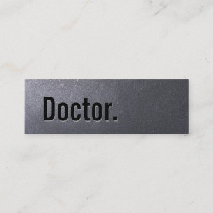 Cool Charbon noir Docteur Mini Carte de visite