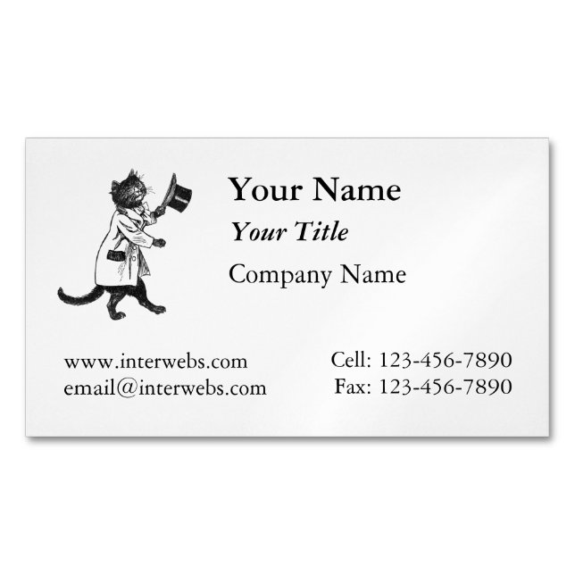 Cool Chat Carte de visite magnétique personnalisé (devant)