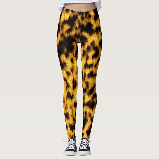 Cool Cheetah Rave Love Leggings (Devant)