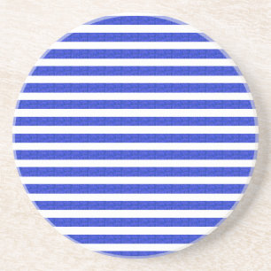 Cool Chic Blue Geometric Stripes Getränkeuntersetzer