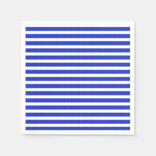 Cool Chic Blue Geometric Stripes Serviette