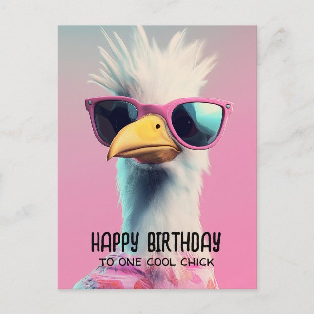 Cool Chic: Der sanfte Adler mit Stil Postkarte (Vorderseite)