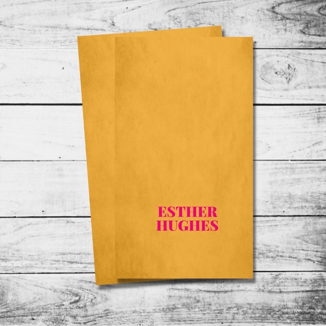 Cool Chic Texture Yellow Pink Berater Visitenkarte (Von Creator hochgeladen)