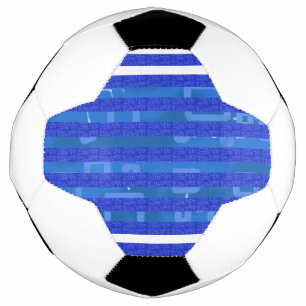 Cool Chic White Geometric Stripes Fußball
