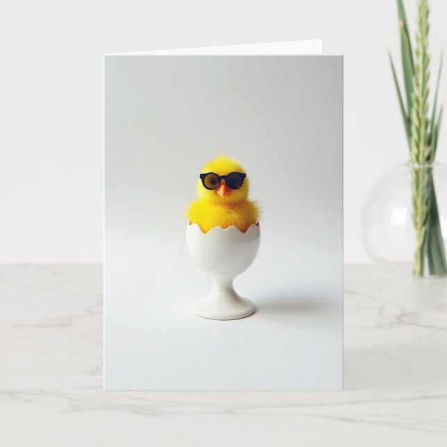 Cool Chick Hatching Day Card Karte (Vorderseite)
