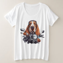 Cool chien biker, joli basset hound chien conducte