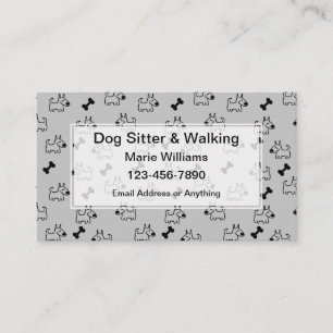 Cool Chien Sitter Et Chien Marcher Cartes de visit
