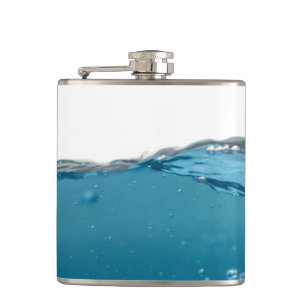 Cool Clear Blue Wave Flachmann