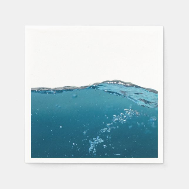 Cool Clear Blue Wave Serviette (Vorderseite)