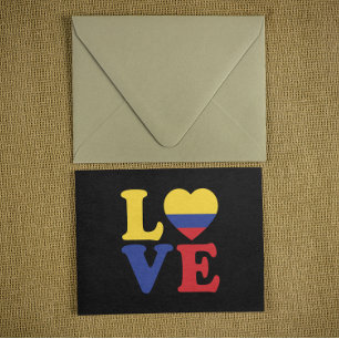 Cool Colombia Flag Love Postkarte