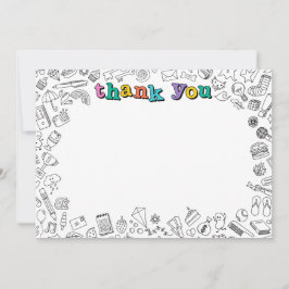 Cool Coloration plat merci carte de note