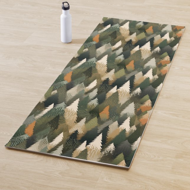 Cool Colorful Nature Pattern Rustic Forest Yogamatte (Beispiel)