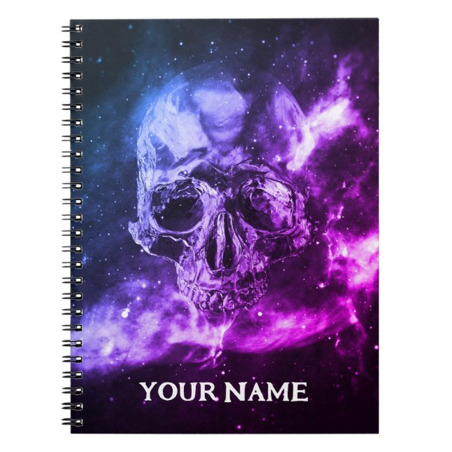 Cool colorful skull. Your Name Notizblock (Vorderseite)